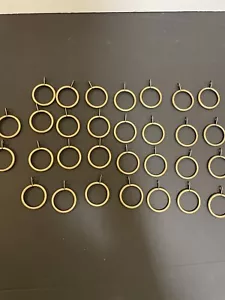 VINTAGE STYLE BRASS CURTAIN RINGS X 30 Small Curtain rings - Picture 1 of 5