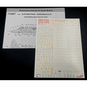 Decals Stencils for Ukranian Sukhoi Su-25 1:48 Foxbot 48-065 for Aircraft Model - Picture 1 of 6