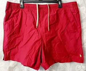 Pantaloncini da bagno vintage Polo Sport Ralph Lauren rosso giallo logo taglia XL - Foto 1 di 3