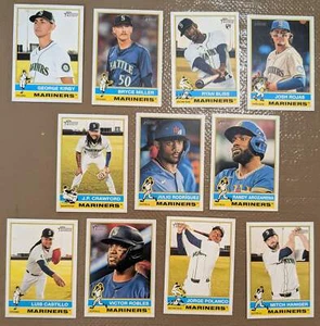 2025 Topps Heritage Baseball Team Set 11 Cards Seattle Mariners Julio Rodriguez - Picture 1 of 3