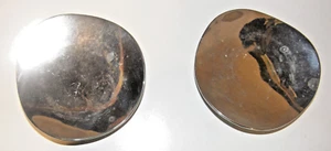 Dansk Silverplate Set of 2 MCM Metal Art Paperweights / Trinket Holders - Picture 1 of 8