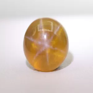 5.58ct Orange Star Sapphire (difusión superficial) Oval Cabochon 11x9 Lab Grown - Imagen 1 de 5