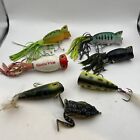 LOT OF 7 Bass Topwater Poppers Jitterbug Live target Frog  Explosive Fun