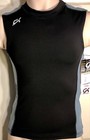 GK MENS SMALL SLVLS DRYTECH COMPRESSION BLACK PLATINUM GYM FITNESS SHIRT AS NWT!