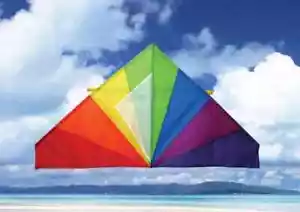 55 Inch "Classic Rainbow" Delta Kite with Line Included - Picture 1 of 1