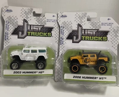 Jada Just Trucks 2006 Hummer H1 KC HILITES 2003 Hummer H2 литой новый лот 1/64 - Изображение 1 из 4