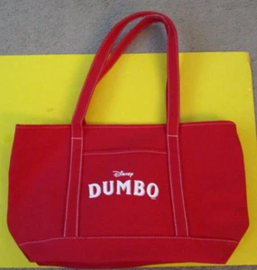 Disney Dumbo movie canvas Tote Purse Bag 23"x13-1/4" red/white - Picture 1 of 6