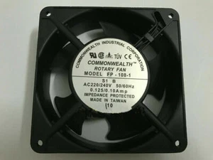 COMMONWEALTH 12038 FP-108-1 S1 B 220/240V 0.125/0.10Amp 12CM AC Cooling Fan - Picture 1 of 1