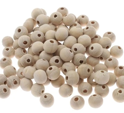 500 Holzperlen 6mm Holzkugeln Natur Holz farbe für Schmuck Basteln H119#500stk - Bild 1 von 4