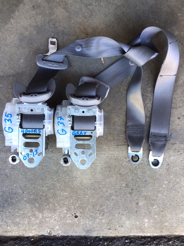 Cinturones de seguridad delanteros Infiniti G35 G37 sedán 2008 2009 2010 2011-2012-2013-gris Foto 1 de 1