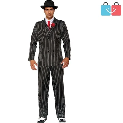 Подлинный костюм гангстера 1920-х годов - XL с двубортной курткой и галстуком - Изображение 1 из 4