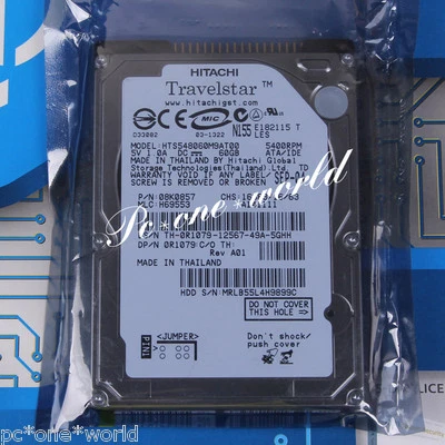 100% OK HTS548060M9AT00 HITACHI 60 GB 2.5" 5400 RPM 8 MB PATA Hard Disk HDD - Image 1 of 2