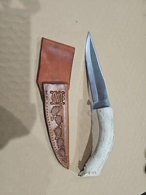 Knife Bone Handle 12" 1/2" Inches With Sheath Chipaway Cutlery   - Image 1 of 4