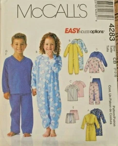 McCall's 4283 Niños Niños Niñas Bata Mono y Pijama Patrón Costura 1-2-3 - Imagen 1 de 2