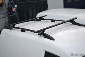 Rieles portaequipajes de techo negros + barras transversales para camioneta Ford Transit Connect 2014-2024 LWB - Imagen 1 de 12