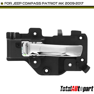 Maçaneta interna cromada para Jeep Compass Patriot 2009-2017 traseira LH driver - Imagem 1 de 4
