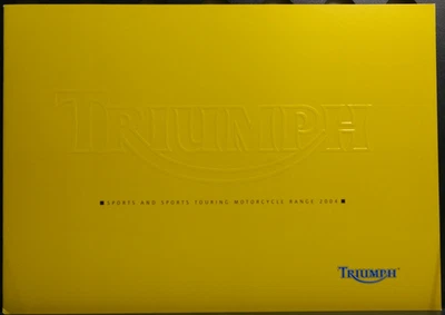 TRIUMPH MOTOCICLETAS 2004 DEPORTES Y DEPORTES TURISMO CATÁLOGO FOLLETO - EXCELENTE ESTADO Foto 1 de 3