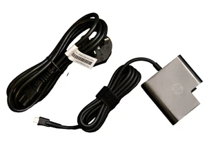 HP Elite X2 1012 G2 Laptop Charger 65W USB-C Charger UK Plug Genuine AC Adapter - Picture 1 of 3