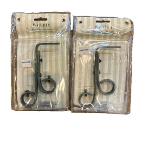 Waverly Kirsch Metal Center Supports Set Of 2 - 1” Pole Turquoise Copper - Picture 1 of 9