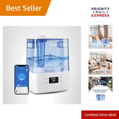 Humidificador Whisper-Quiet 6L con sensor inteligente y control por voz - Máxima comodidad Foto 1 de 4