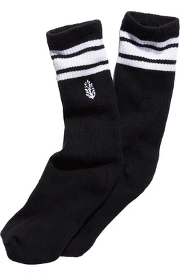 Meias tubulares femininas Free People novas com etiquetas - 2 pares - listras pretas e brancas $34 retrô - Imagem 1 de 4