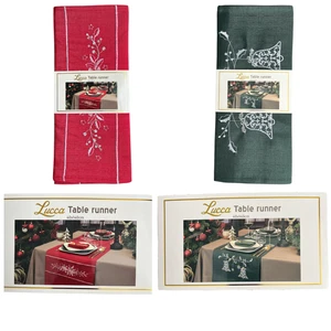 Bestickter Tischläufer Weihnachten Stickerei 40x140cm - Bild 1 von 7