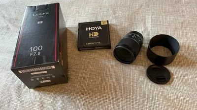 Panasonic LUMIX Full Frame Camera Lens, S 100mm F2.8 Macro - S-E100 w/ UV Lens - Image 1 of 4