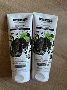 2x Freeman Feeling Beautiful Detoxifying Charcoal & Black Sugar Mud Mask - 175ml - Picture 1 of 3