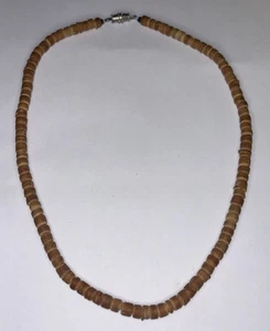 Kork Stil Braun Perlenkette Schraubverschluss 15,5" - Bild 1 von 3