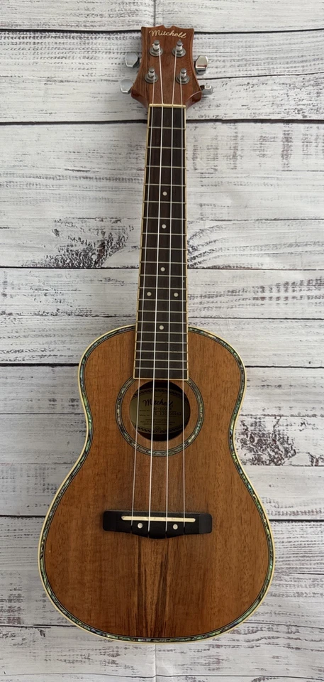 Mitchell MU-100/N Koa Concert Acoustic Ukulele MU-100 Abalone - Image 1 of 4
