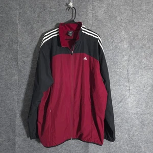 Adidas Clima365 Trainingsjacke Herren Gr. XL Burgund Schwarz Full Zip Windbreaker Logo - Bild 1 von 13