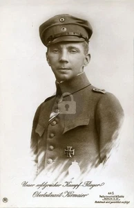 Stefan Kirmaier WW1 German Ace Sanke # 445 - 1918 RPPC Photo Postcard COPY - Picture 1 of 2