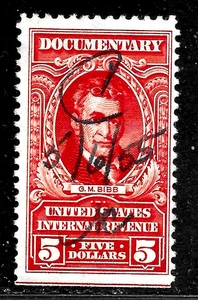 HICK GIRL-OLD U.S. DOCUMENTARY STAMPS  $5.00  SERIES 1954          X6194 - Picture 1 of 2