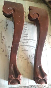 ANTQ Paar Kugel- & Krallenfuß Stuhlbeine aus Holz ~ Ausschlachten ~ Paar 2 - Bild 1 von 10