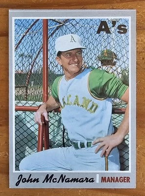 1970 Topps JOHN MCNAMARA #706 High Number (NM) A'S - Image 1 of 2