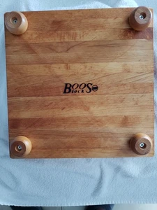 Boos Block Wood 12” Square Bun Footed Cutting Board 1 1/2” Thick - Picture 1 of 3