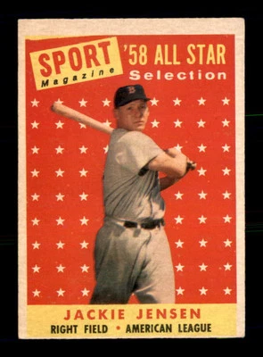 1958 Topps #489 Jackie Jensen AS VGEX X2945994 - Image 1 of 3