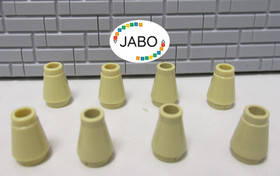 (B18/1/8) LEGO 8x Cone Cone 5489 / 5489b 1x1 Tan