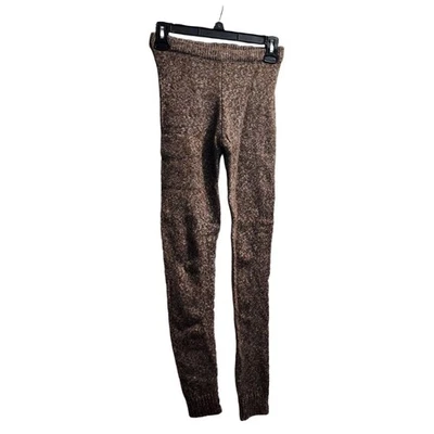 HUE Leggings Mujer Talla 8 Marrón Tweed Suéter Cintura Alta Tejido Elegante Acogedor Foto 1 de 4