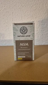 Nature Love MSM mit Vitamin C 180 Kapseln Vegan Für Knochen & Knorpel Neu OVP - Bild 1 von 1