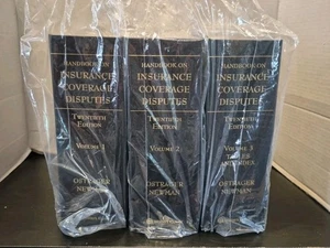 NEW Handbook On Insurance Coverage Disputes 20th Edition Vol 1-3 Ostrager Newman - Foto 1 di 8