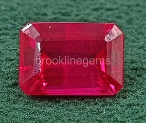 Natural Certified 3.45 Ct Burma Pink Ruby Emerald Cut Loose Gemstone 5SD - Picture 1 of 4