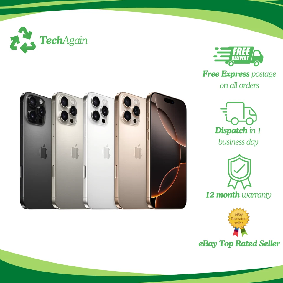 Apple iPhone 16 Pro - 128GB 256GB 512GB 1TB - Very Good Condition - image 1 of 3