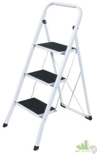 SCALA SCALETTA DOMESTICA SGABELLO SALVASPAZIO IN ACCIAIO 3 GRADINI  70 cm - Foto 1 di 1