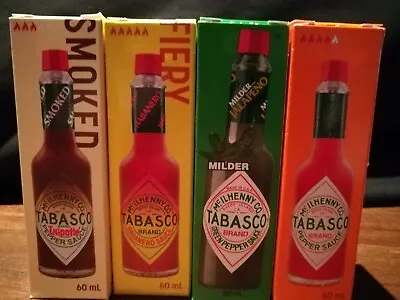 Set Of Four Tabasco Sauces (original Pepper, Chipotle, Habanero, Green Pepper) • 36.99$