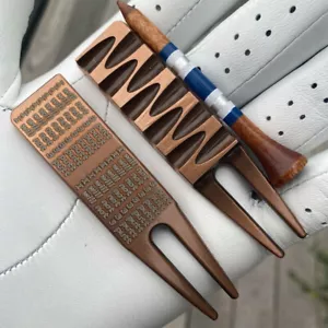 Zinc Alloy Golf Divot Repair Turf Tool Groove Cleaner Golf Ball Marker Ornament - Picture 1 of 10