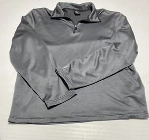 Starter Men's Sz Lg Gray Active Pullover 1/4 Zip lined Reflective long Sleeve - Picture 1 of 6