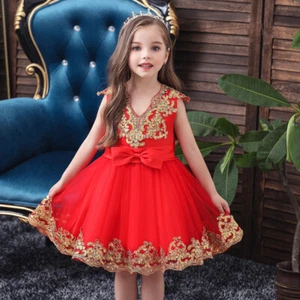 Flower Girls Princess Baby Kids Tutu Dress Sequin Christmas Bridesmaid Prom Gown - Picture 1 of 77