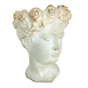 Vintage Greek Goddess Venus Head Bust Sculpture Flower Planter Potter Garden - Bild 1 von 9