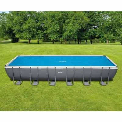 INTEX Solar Poolabdeckung Poolplane Solarplane Pool Abdeckplane Blau Polyethylen - Bild 1 von 4